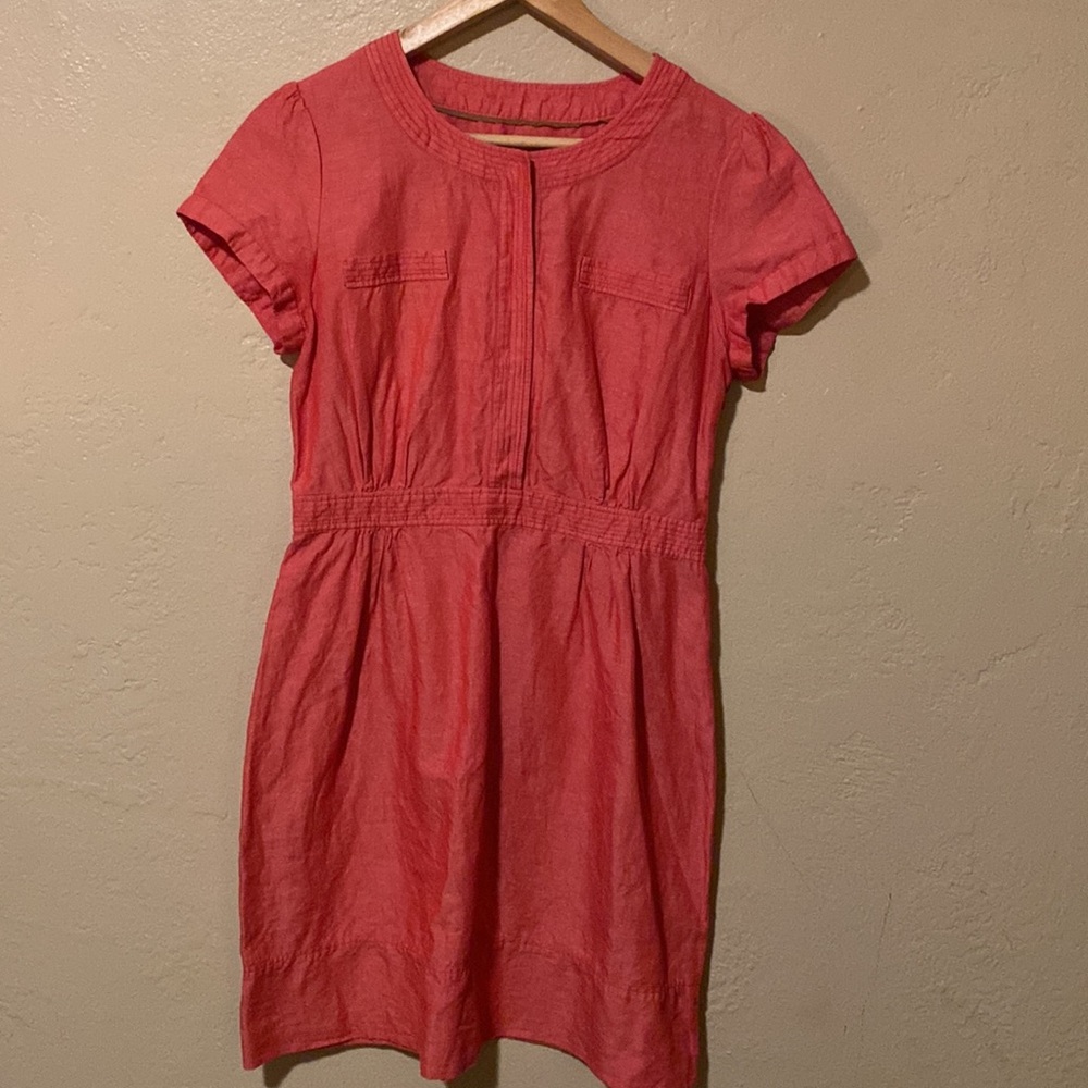 Boden Red Short Sleeve Dress